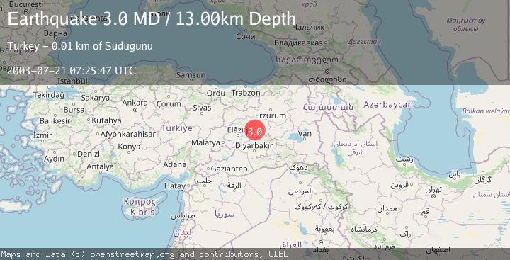 Map of EASTERN TURKEY