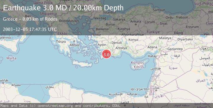 Map of DODECANESE ISLANDS, GREECE