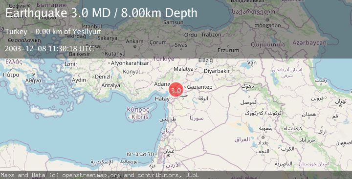 Map of TURKEY-SYRIA BORDER REGION