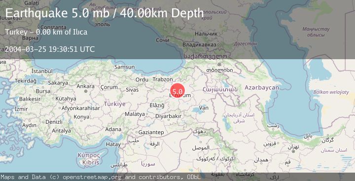 Map of EASTERN TURKEY
