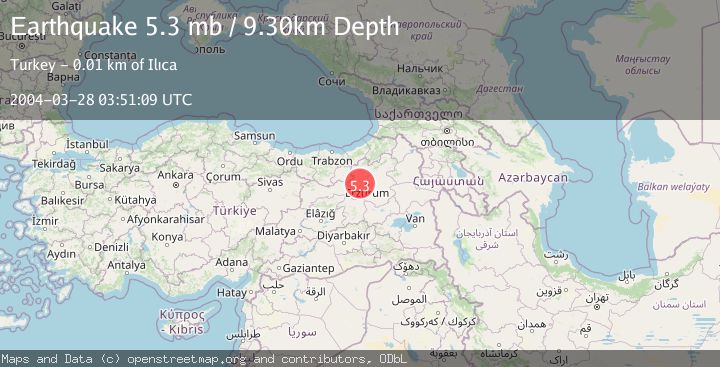 Map of EASTERN TURKEY