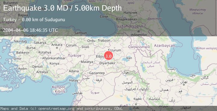 Map of EASTERN TURKEY