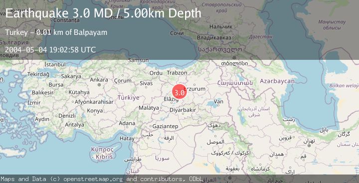 Map of EASTERN TURKEY