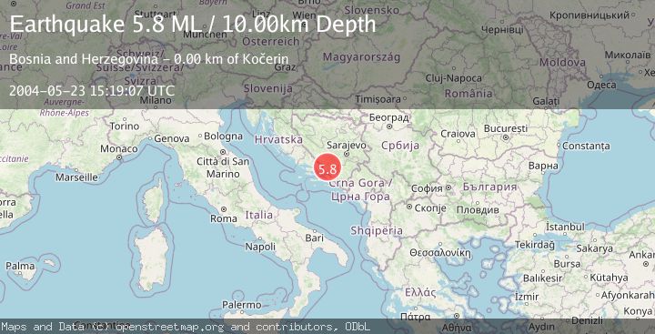 Map of BOSNIA AND HERZEGOVINA