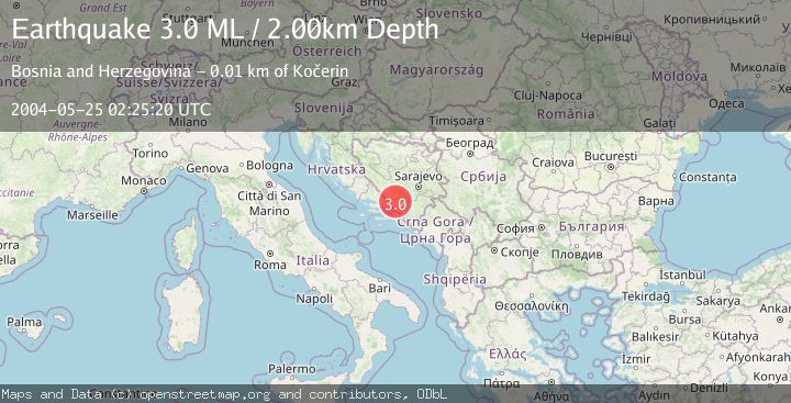 Map of BOSNIA AND HERZEGOVINA