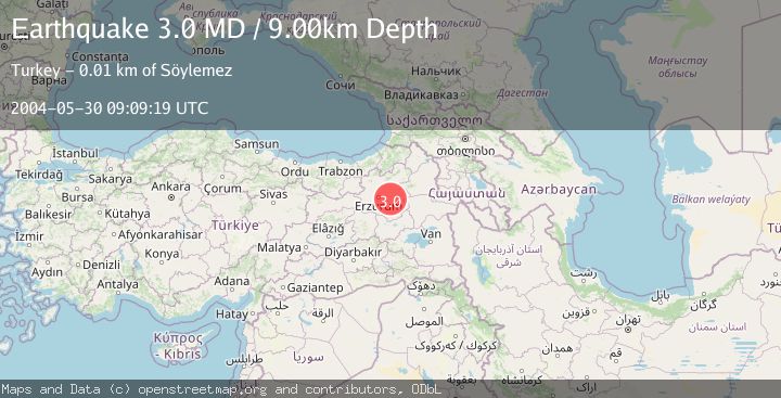 Map of EASTERN TURKEY