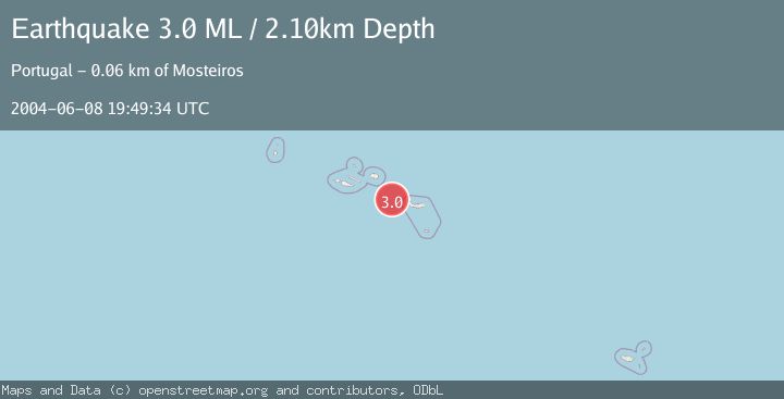 Map of AZORES ISLANDS, PORTUGAL