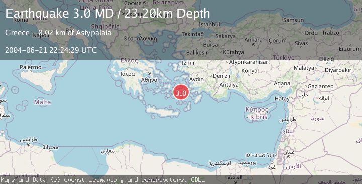 Map of DODECANESE ISLANDS, GREECE
