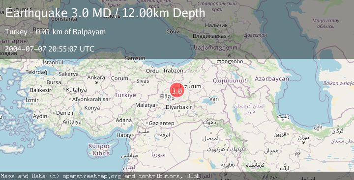 Map of EASTERN TURKEY