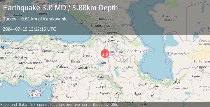 Map of EASTERN TURKEY