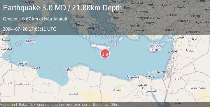 Map of CRETE, GREECE