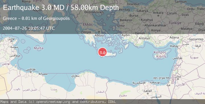 Map of CRETE, GREECE