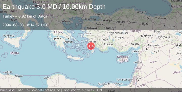 Map of DODECANESE ISLANDS, GREECE