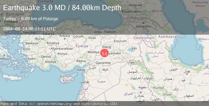 Map of EASTERN TURKEY