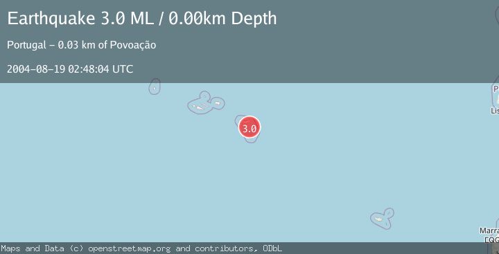 Map of AZORES ISLANDS, PORTUGAL