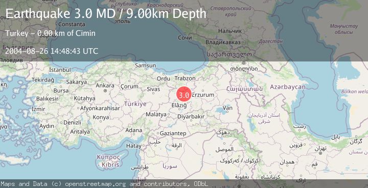 Map of EASTERN TURKEY