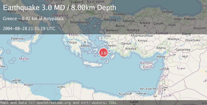 Map of DODECANESE ISLANDS, GREECE