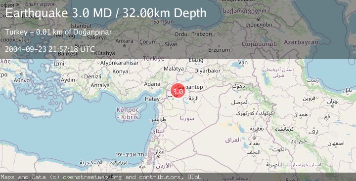 Map of TURKEY-SYRIA BORDER REGION