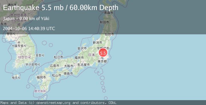 Map of EASTERN HONSHU, JAPAN