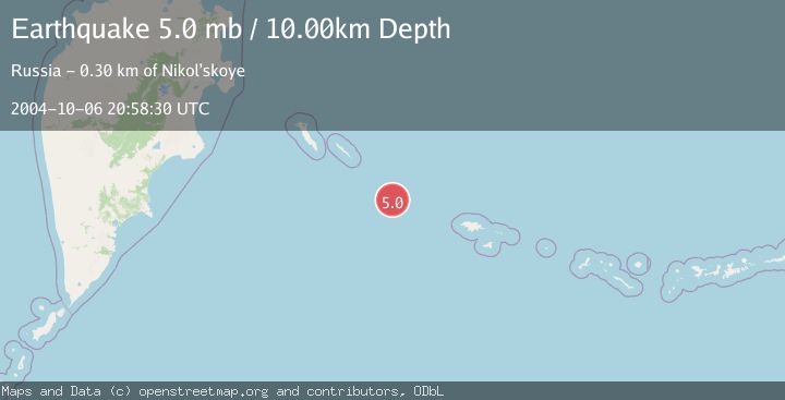 Map of KOMANDORSKIYE OSTROVA REGION