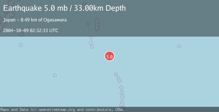 Map of VOLCANO ISLANDS, JAPAN REGION