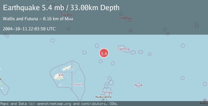 Map of SAMOA ISLANDS REGION