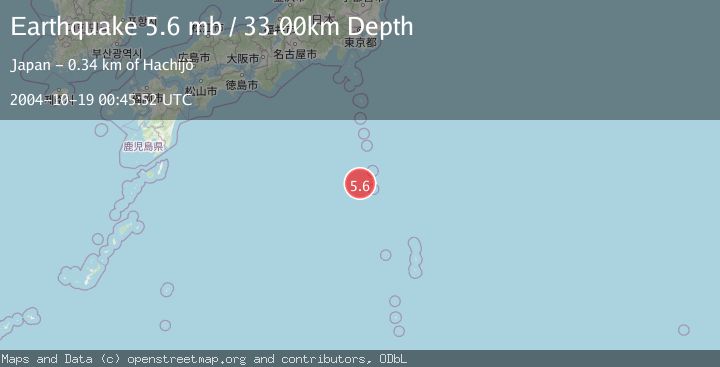 Map of IZU ISLANDS, JAPAN REGION