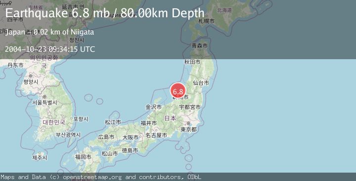 Map of NEAR WEST COAST OF HONSHU, JAPAN