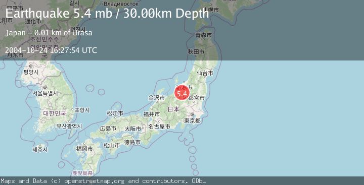 Map of NEAR WEST COAST OF HONSHU, JAPAN