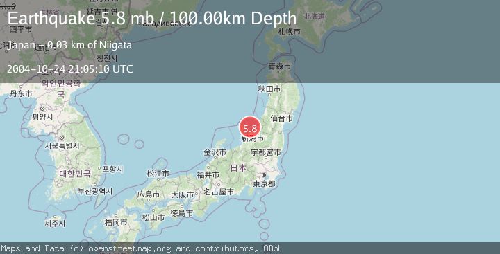 Map of NEAR WEST COAST OF HONSHU, JAPAN
