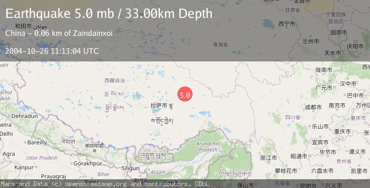 Map of EASTERN XIZANG