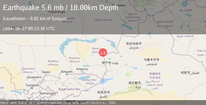 Map of KAZAKHSTAN-XINJIANG BORDER REG.