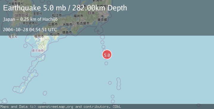 Map of IZU ISLANDS, JAPAN REGION
