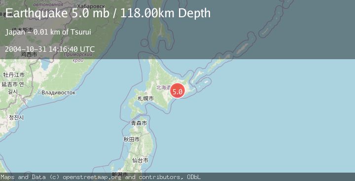 Map of HOKKAIDO, JAPAN REGION