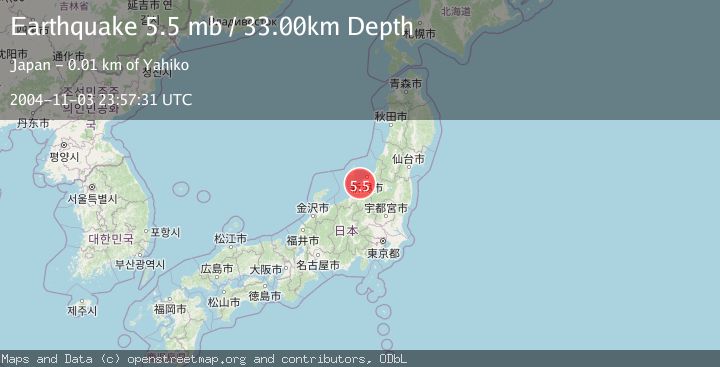 Map of NEAR WEST COAST OF HONSHU, JAPAN
