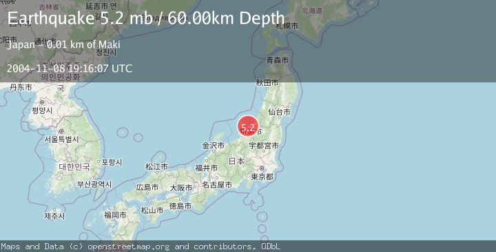 Map of NEAR WEST COAST OF HONSHU, JAPAN