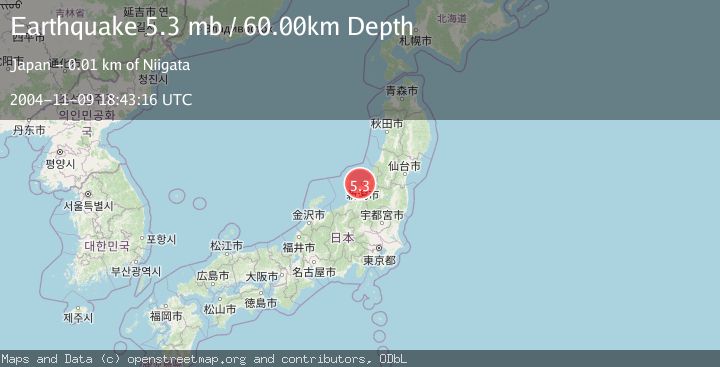 Map of NEAR WEST COAST OF HONSHU, JAPAN