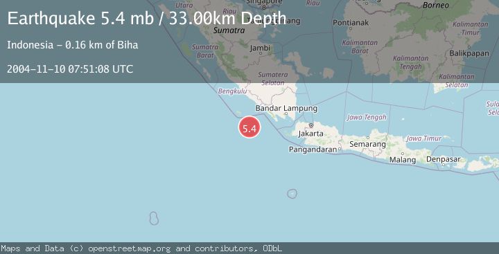 Map of SOUTHWEST OF SUMATRA, INDONESIA