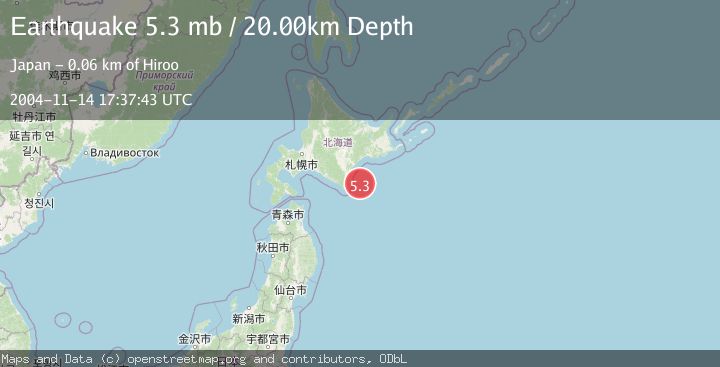 Map of HOKKAIDO, JAPAN REGION