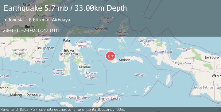 Map of CERAM SEA, INDONESIA
