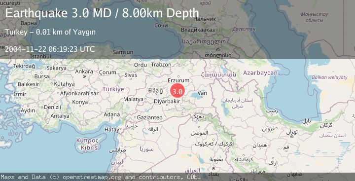 Map of EASTERN TURKEY