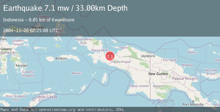 Map of PAPUA, INDONESIA