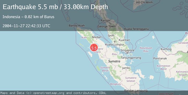 Map of NORTHERN SUMATRA, INDONESIA