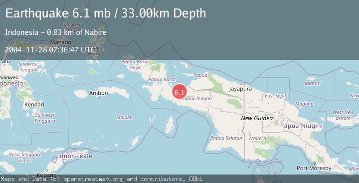 Map of PAPUA, INDONESIA