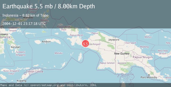 Map of PAPUA, INDONESIA
