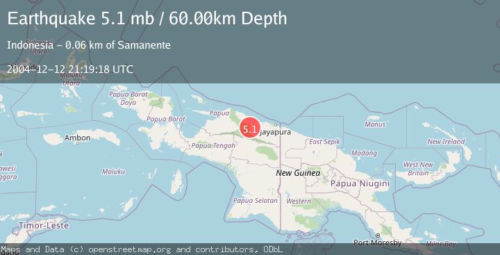 Map of NEAR N COAST OF PAPUA, INDONESIA