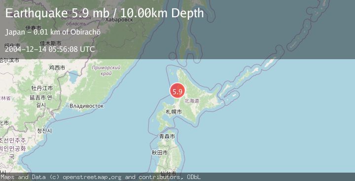 Map of HOKKAIDO, JAPAN REGION
