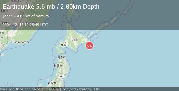 Map of HOKKAIDO, JAPAN REGION