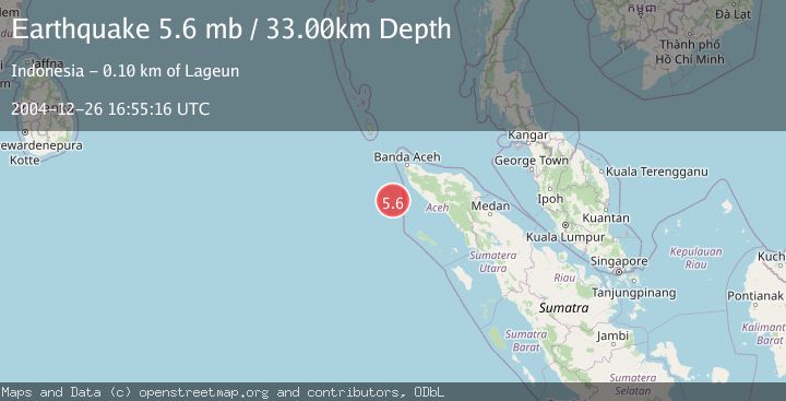 Map of OFF W COAST OF NORTHERN SUMATRA