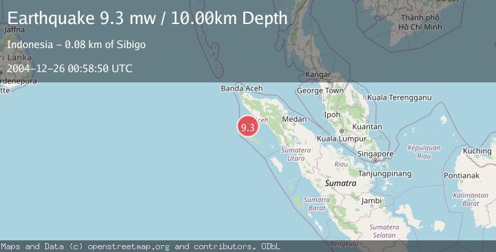 Map of OFF W COAST OF NORTHERN SUMATRA